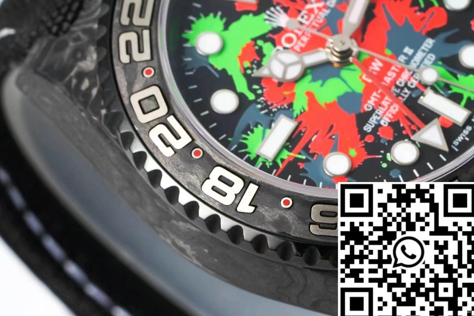 Carbon II Black 1164 Color Fiber Diw GMT-MASTER Dial Strap Resilient Fabric Rolex 0719